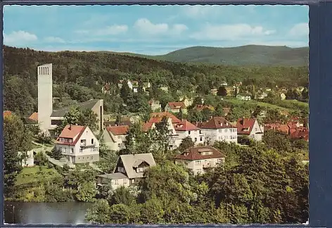 AK Bad Sachsa Teilansicht mit kath. Kirche 1970