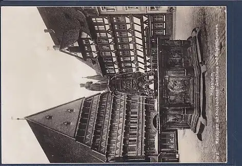 AK Hildesheim Marktplatz mit Knochenhauer Amtshaus und Rolandsbrunnen 1932