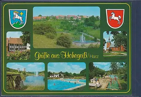 Wappen AK Grüße aus Hohegeiß / Harz 6.Ansichten 2000