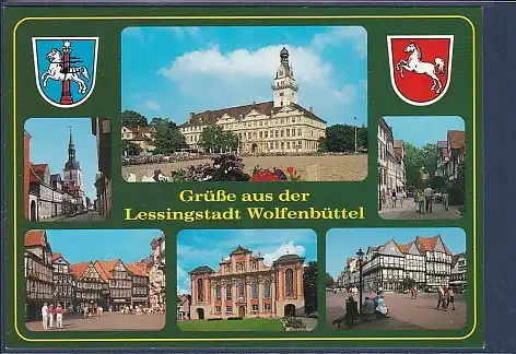 Wappen AK Grüße aus der Lessingstadt Wolfenbüttel 6.Ansichten 2000