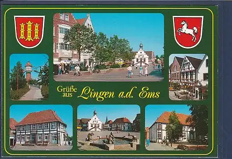 Wappen AK Grüße aus Lingen a.d. Ems 6.Ansichten 2000