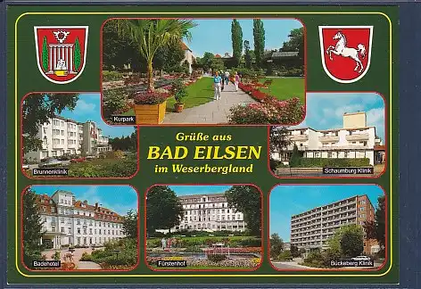 Wappen AK Grüße aus Bad Eilsen im Weserbergland 6.Ansichten 2000
