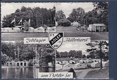 AK Zeltlager Adlerhorst am Behler See Kiel 4.Ansichten 1966