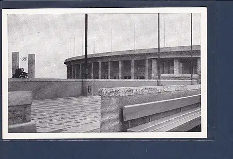 AK 5. Reichssportfeld Blick vom Schwimmstadion auf das Osttor und die Deutsche Kampfbahn 1936