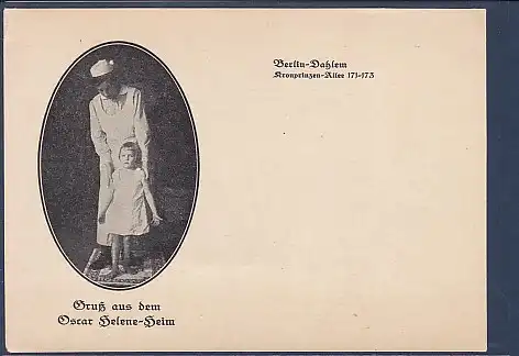 AK Gruß aus dem Oscar Helene Heim Berlin Dahlem 1920