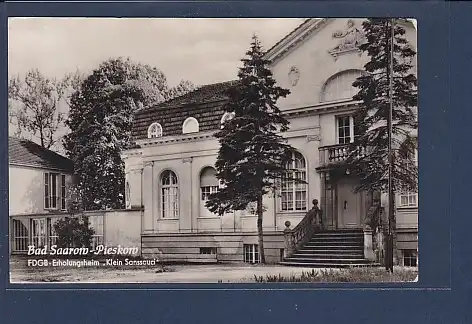 AK Bad Saarow Pieskow FDGB Erholungsheim Klein Sanssouci 1962