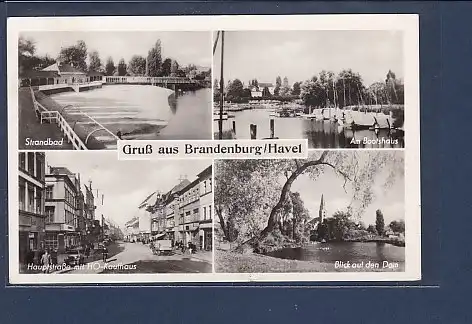 AK Gruß aus Brandenburg / Havel 4.Ansichten Hauptstraße 1961