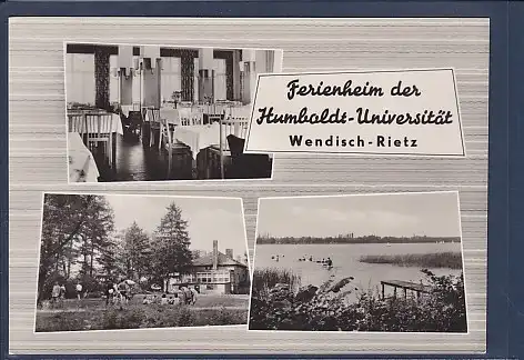 AK Ferienheim der Humboldt Universität Wendisch Rietz 3.Ansichten 1964