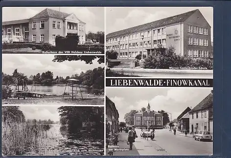 AK Liebenwalde Finowkanal 5.Ansichten Kulturhaus des VEB Hozbau 1967