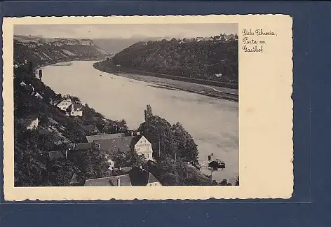 AK Sächs. Schweiz Posta m. Gasthof 1930