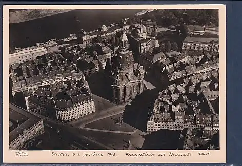 AK Dresden v.d. Zerstörung 1945 Frauenkirche mit Neumarkt 1979