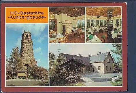 AK HO Gaststätte Kuhbergbaude 4.Ansichten Netzschkau 1986