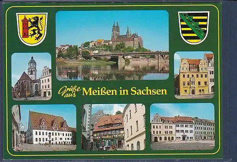 Wappen AK Grüße aus Meißen in Sachsen 6.Ansichten 2000