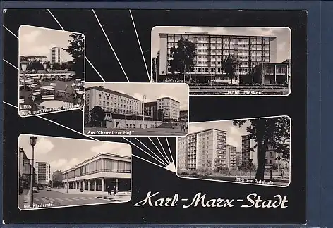 AK Karl Marx Stadt 5.Ansichten Hotel Moskau 1965