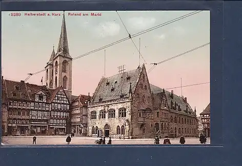 AK Halberstadt a. Harz - Roland am Markt 1920