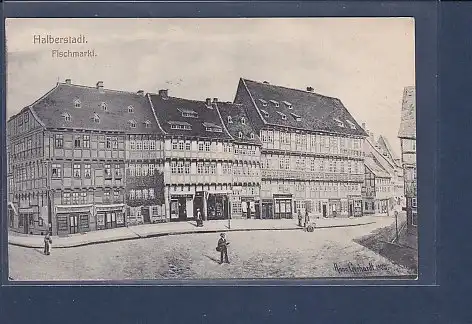 AK Halberstadt Fischmarkt 1906