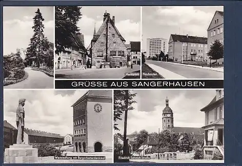 AK Grüsse aus Sangerhausen 5.Ansichten 1976