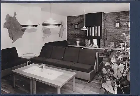 AK Boltenhagen Ferienheim des VEB Gesellschaftsbau Halle Kaminzimmer 1978