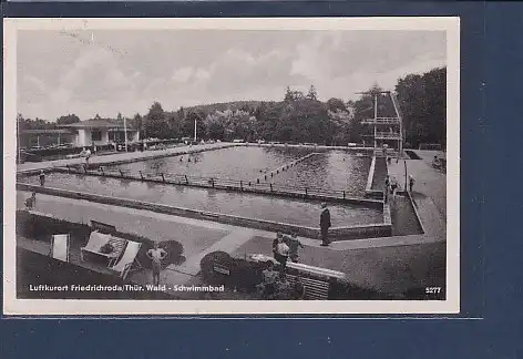 AK Luftkurort Friedrichroda Schwimmbad 1956