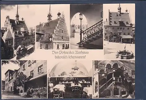 AK Das Pößnecker Rathaus historisch Sehenswert 7.Ansichten 1961