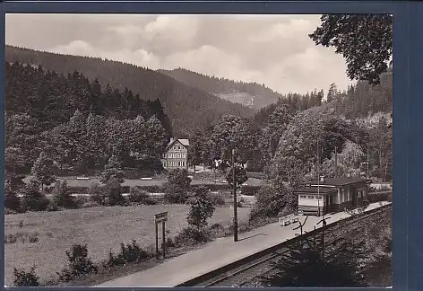 AK Schwarzmühle / Thür. Wald Bahnhof und Mitropa Erholungsheim 1965