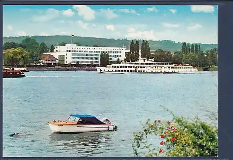 AK Bonn Bundehaus am Rhein ( Schiff Berlin) 1970