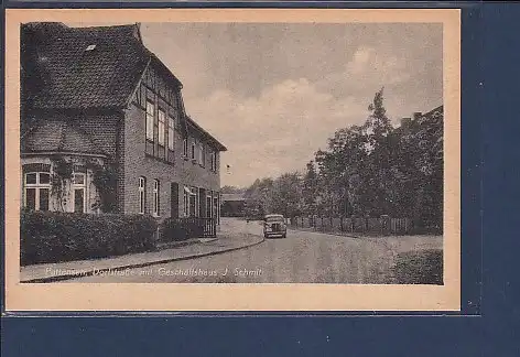 AK Pattensen Dorfstraße mit Geschäftshaus J. Schmit 1940