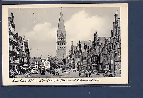 AK Lüneburg Am Sande mit Johanniskirche 1953
