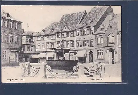 AK Goslar am Harz Marktbrunnen 1920