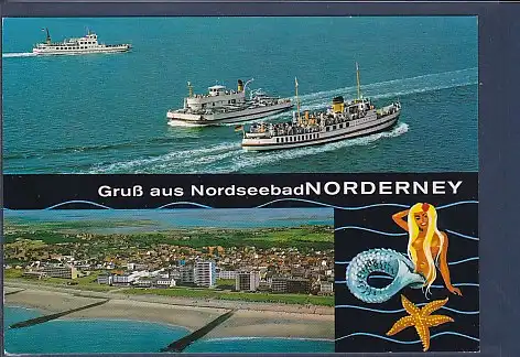 AK Gruß aus Nordseebad Norderney 2.Ansichten 1987