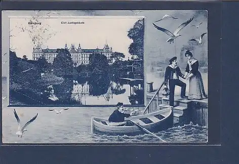 AK Hamburg Civil Justizgebäude 1908
