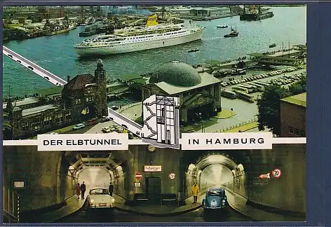 AK Der Elbtunnel in Hamburg 2.Ansichten 1970