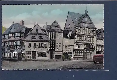 AK Adenau / Eifel Marktplatz mit Blauer Ecke 1960