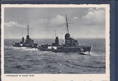 AK Torpedoboote in voller Fahrt 1940