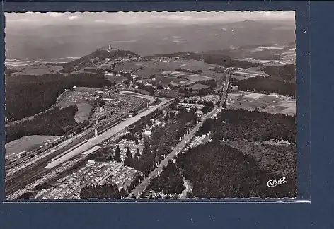 AK Nürburgring Start und Ziel mit Blick zur Nürburg 1957