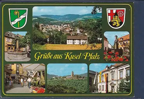 Wappen AK Grüße aus Kusel / Pfalz 6.Ansichten 2000