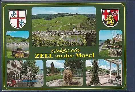 Wappen AK Grüße aus Zell an der Mosel 6.Ansichten 2000