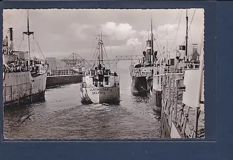 AK Kiel Holtenau Nord Ostsee Kanal 1957