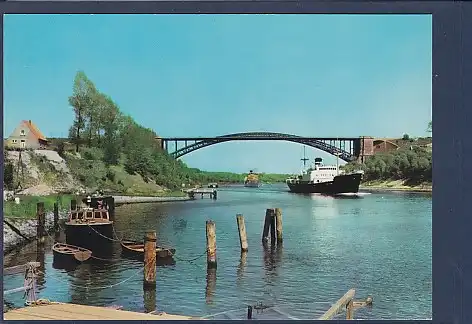 AK Kiel Nord Ostsee Kanal und Levensauer Hochbrücke 1970