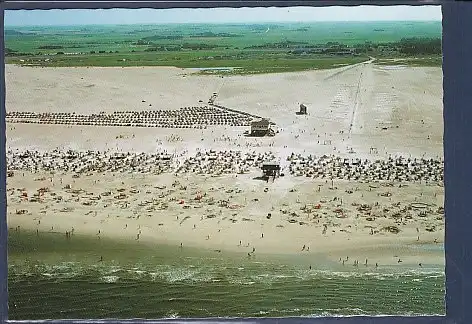 AK St. Peter Ording Ordinger Strand Luftaufnahme von Westen 1981