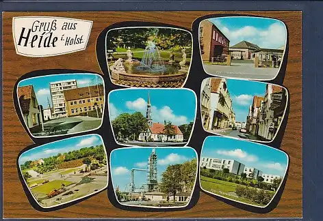 AK Gruß aus Heide i. Holst. 8.Ansichten 1968