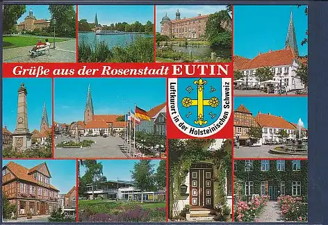 Wappen AK Grüße aus der Rosenstadt Eutin 11.Ansichten 2000