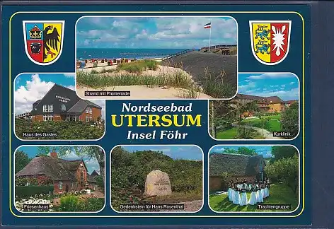 Wappen AK Utersum Insel Föhr 6.Ansichten 2000
