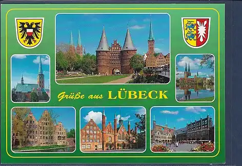 Wappen AK Grüße aus Lübeck 6.Ansichten 2000
