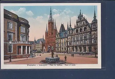AK Wiesbaden Schloßplatz 1920