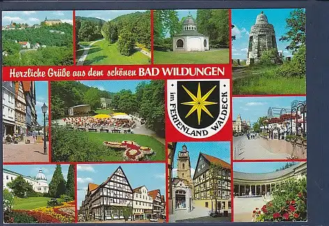 Wappen AK Herzliche Grüße aus dem schönen Bad Wildungen 11.Ansichten 2000