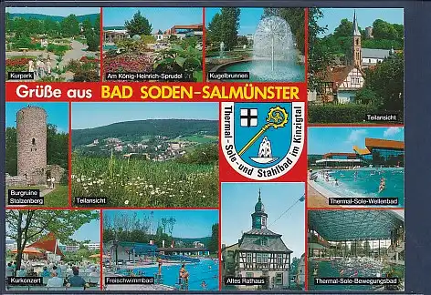 Wappen AK Grüße aus Bad Soden Salmünster 11.Ansichten 2000