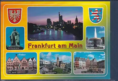 Wappen AK Frankfurt am Main 6.Ansichten 2000