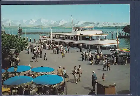AK Konstanz am Bodensee Hafen 1970
