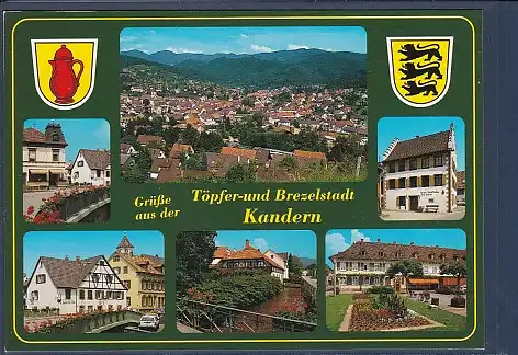 Wappen AK Grüße aus der Töpfer und Brezelstadt Kandern 6.Ansichten 2000